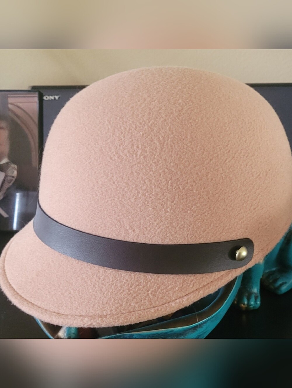Janie and Jack Tan Felt Bowler Hat with Black Band - Picture 5 of 5